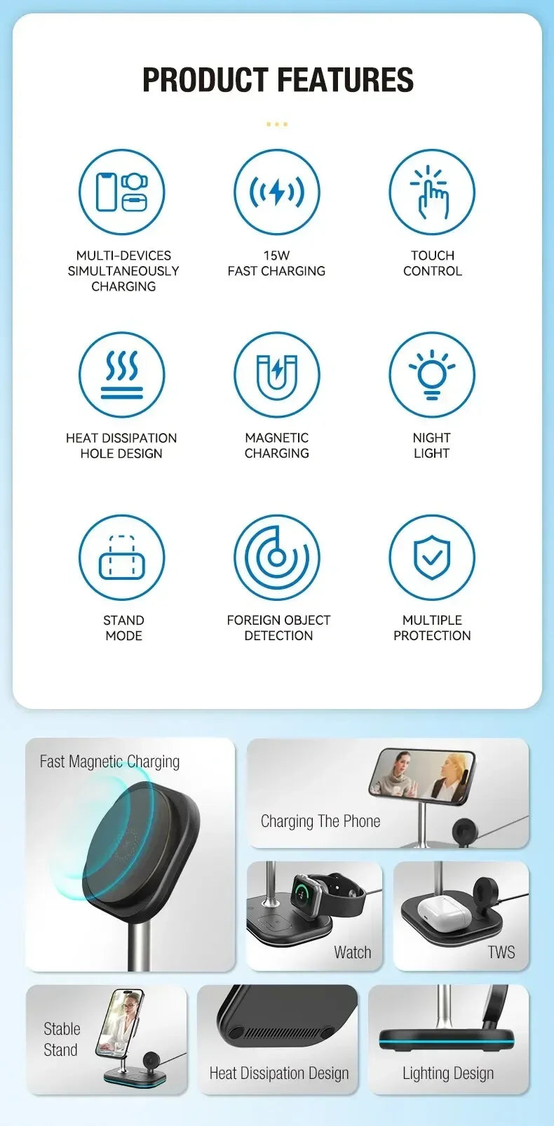 Station de charge MagSafe 3en1