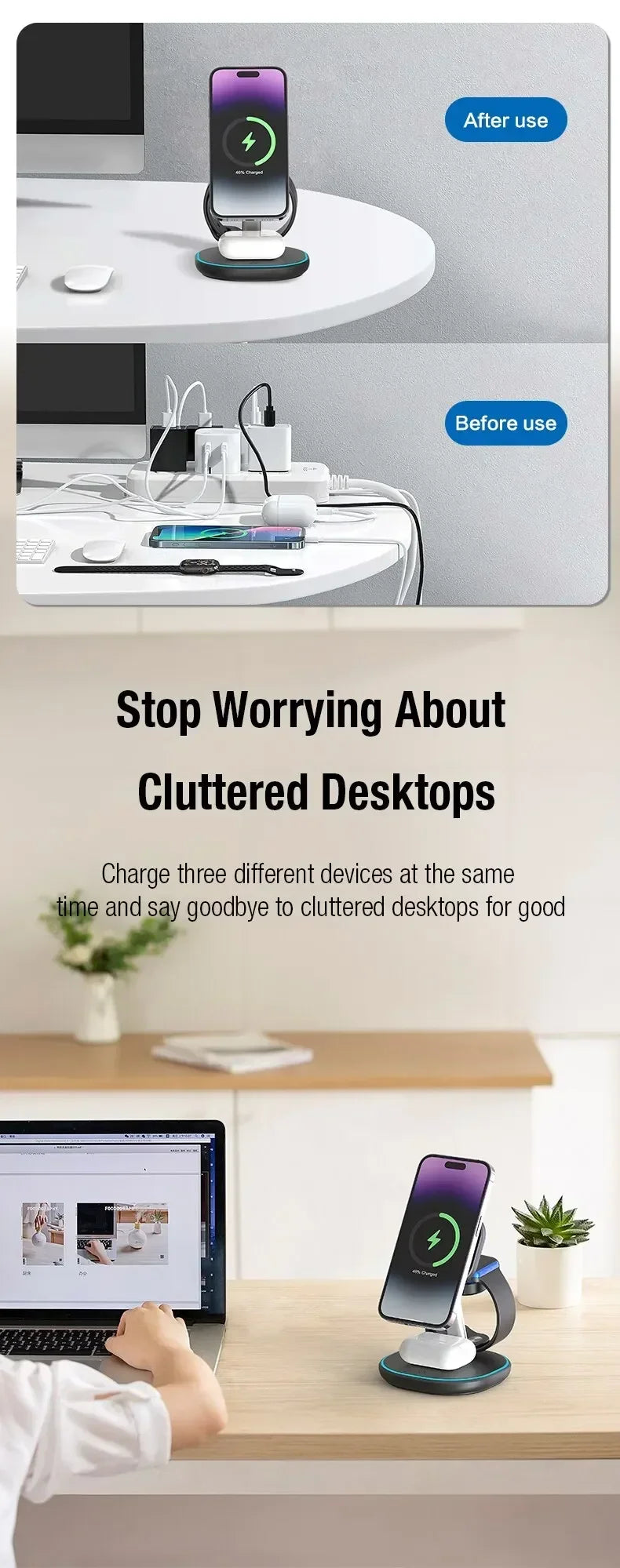 Station de charge MagSafe 3en1